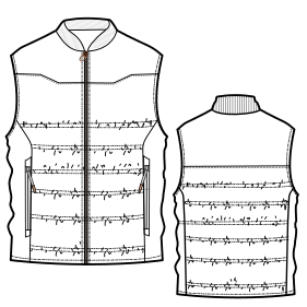 Patron ropa, Fashion sewing pattern, molde confeccion, patronesymoldes.com Vest 9404 MEN Waistcoats